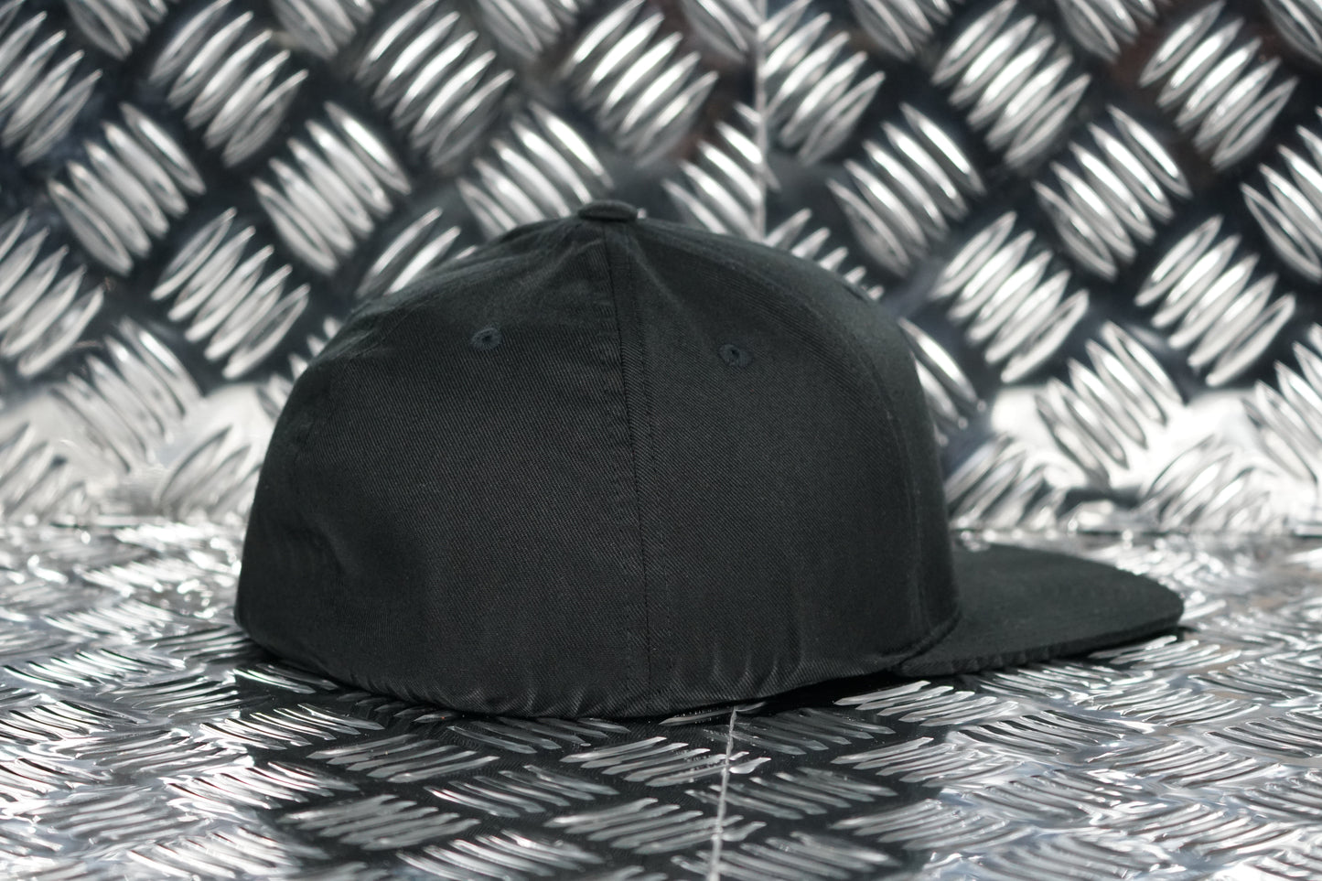 #EnjoyTheRide 6 Panel Flat Peak Cap - Black and White