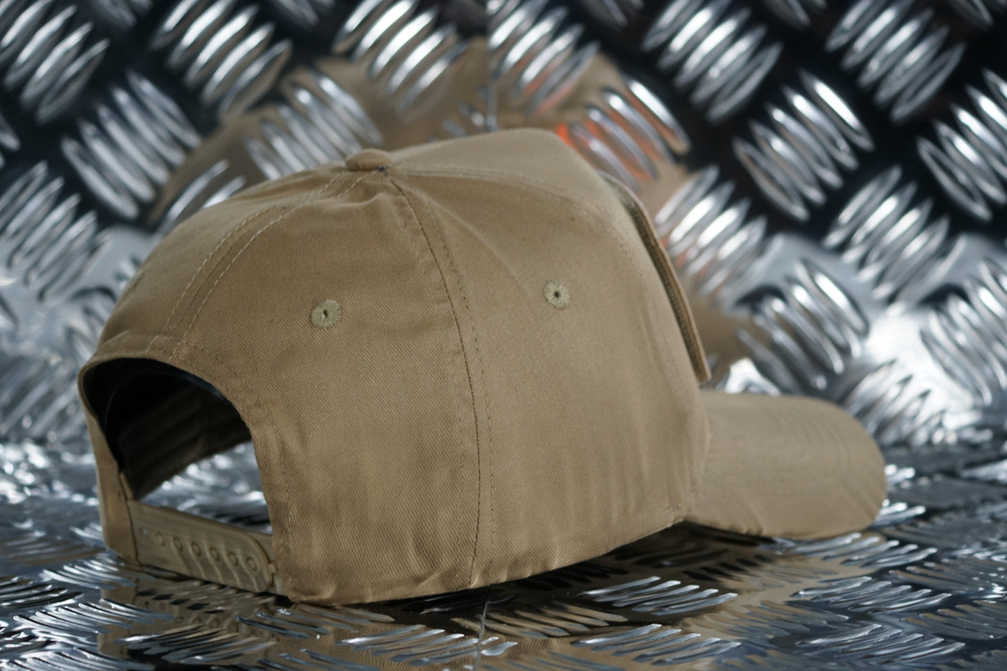 #EnjoyTheRide 5 Panel Removable Patch Cap - Desert Sand