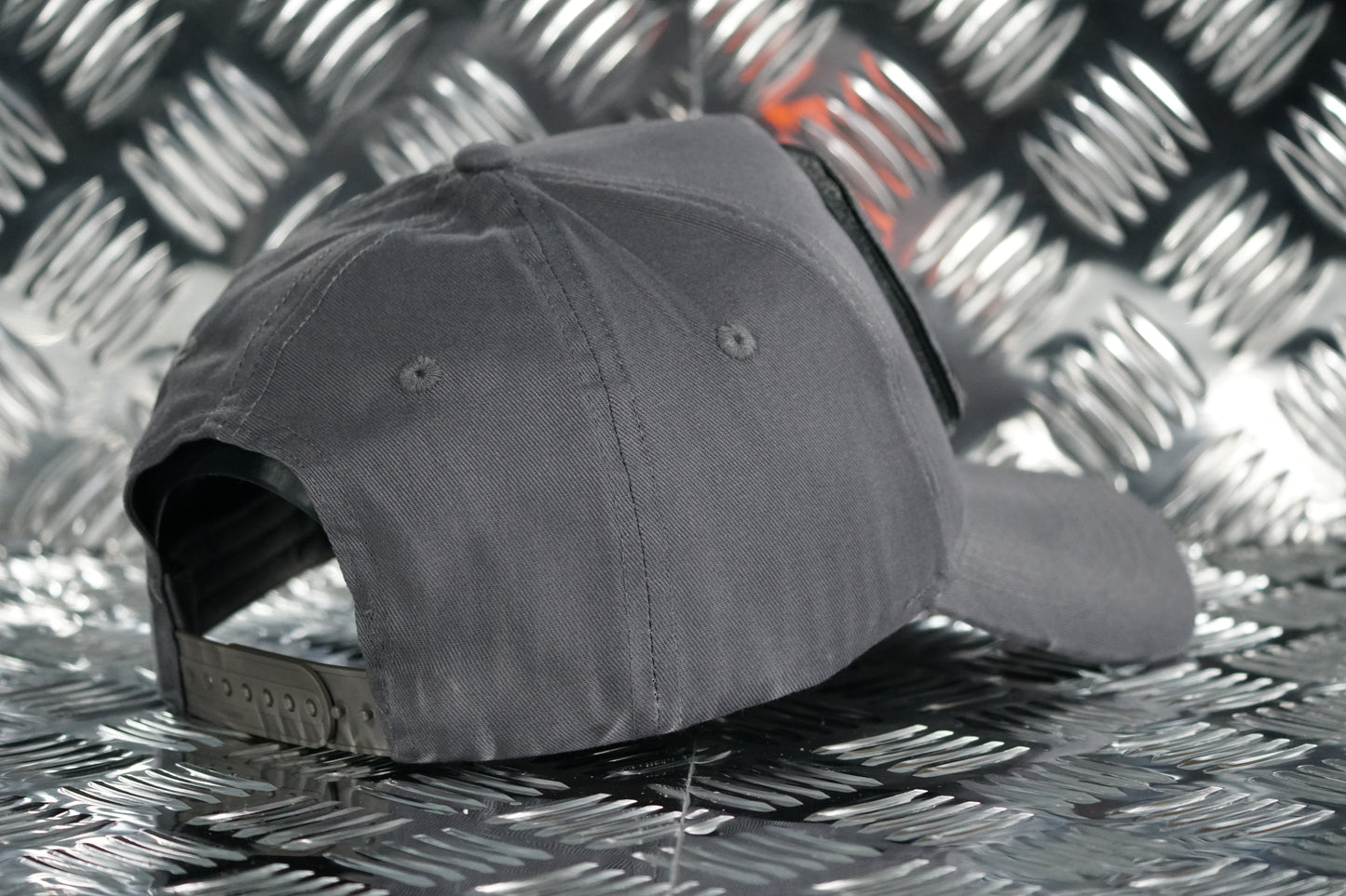 #EnjoyTheRide 5 Panel Removable Patch Cap - Graphite Grey