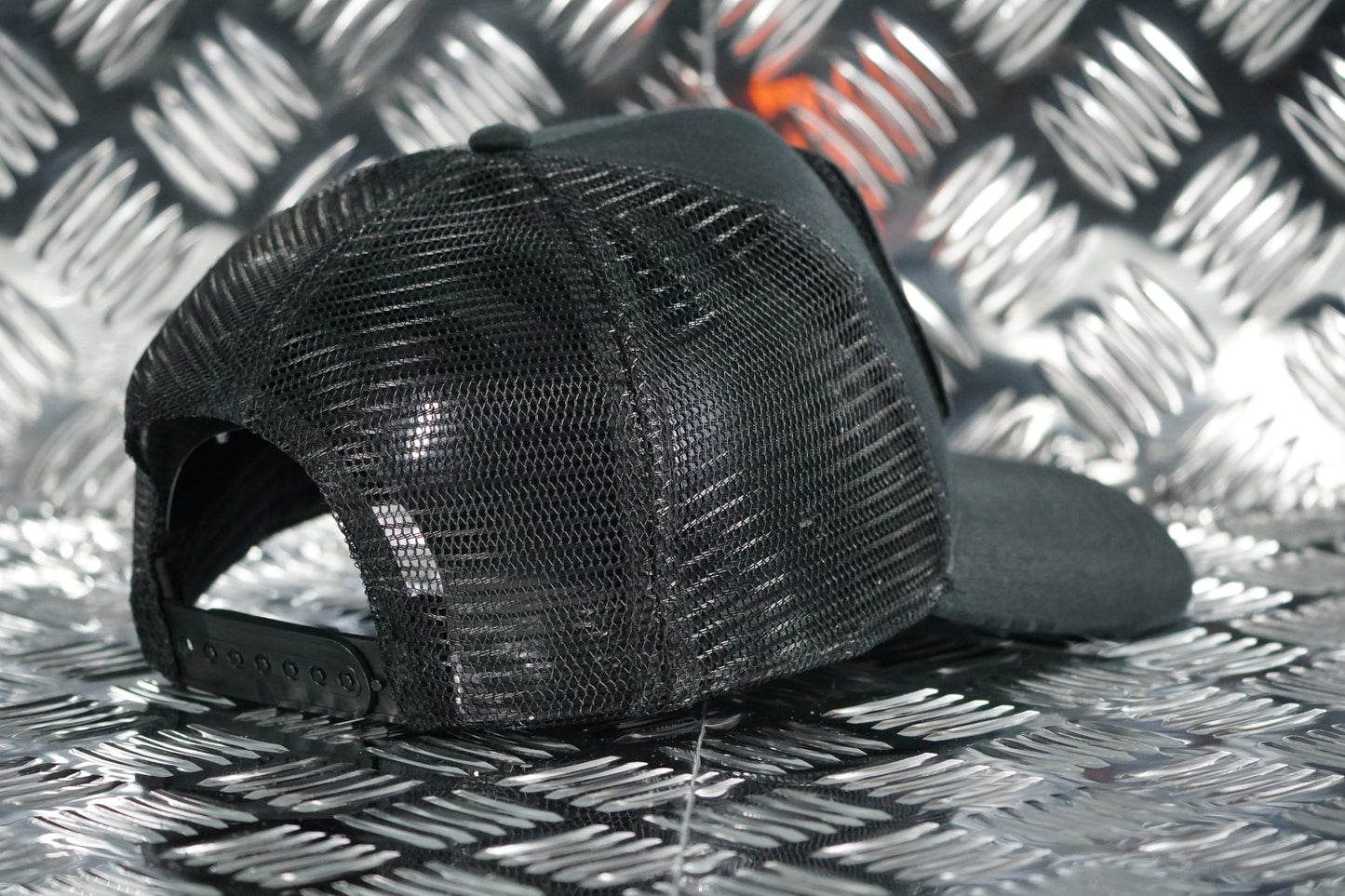 #EnjoyTheRide 5 Panel Removable Patch Trucker Cap - Black