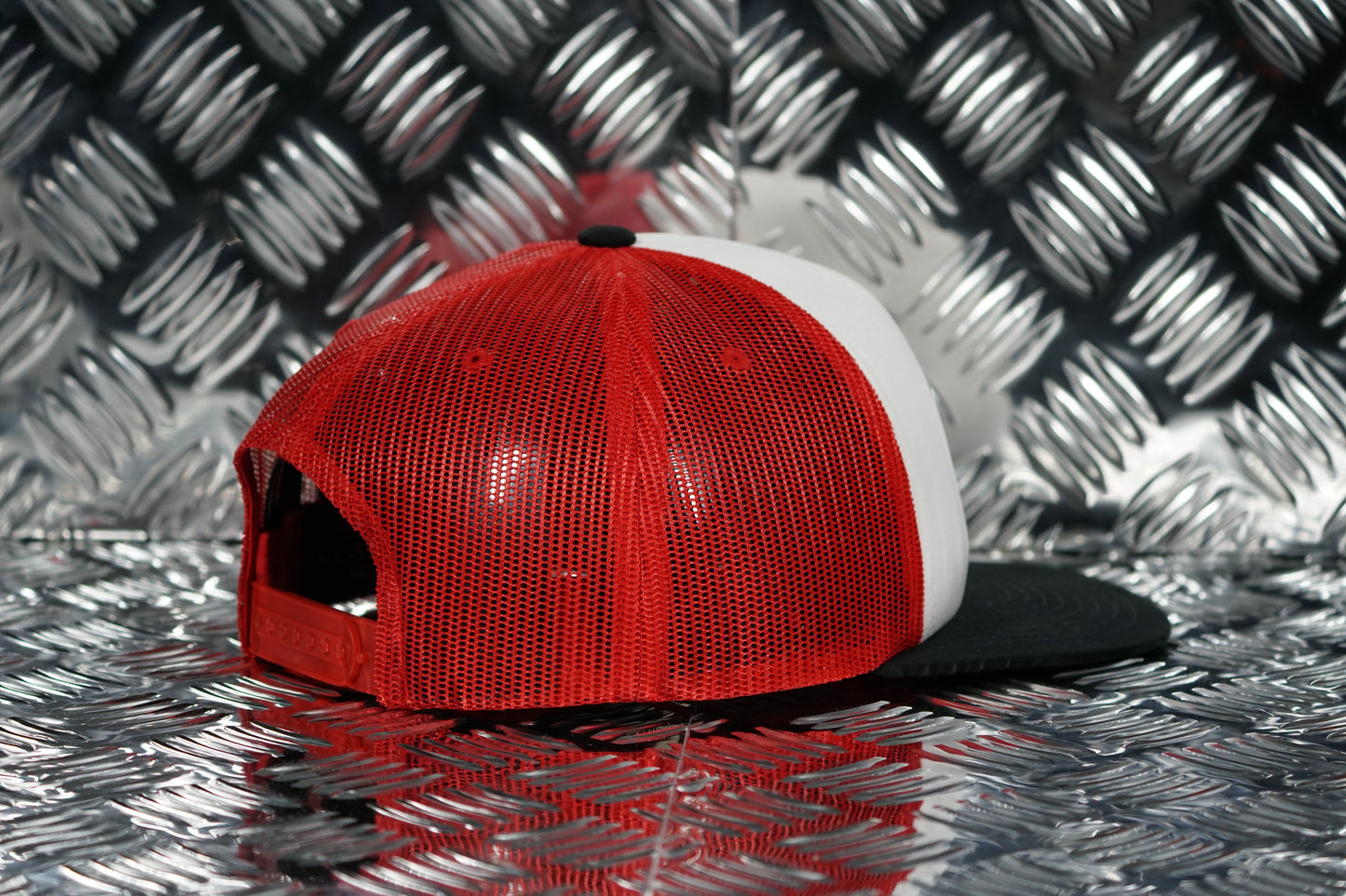 #EnjoyTheRide 5 Panel Foam Trucker Cap - Black and Red