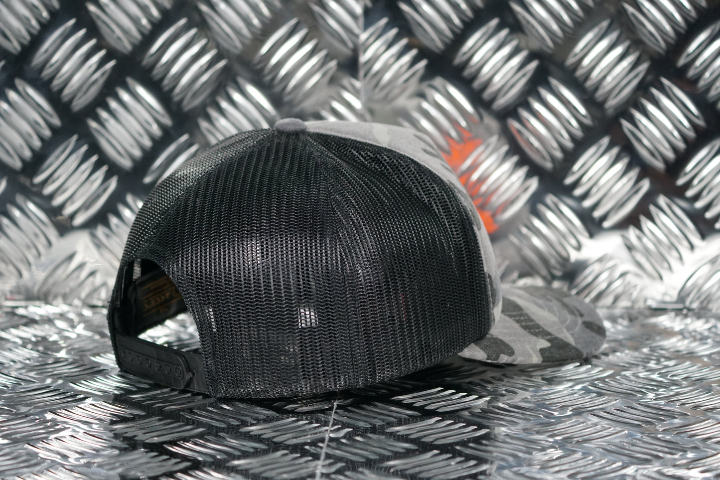 #EnjoyTheRide 5 Panel Retro Trucker Cap - Dark Camo