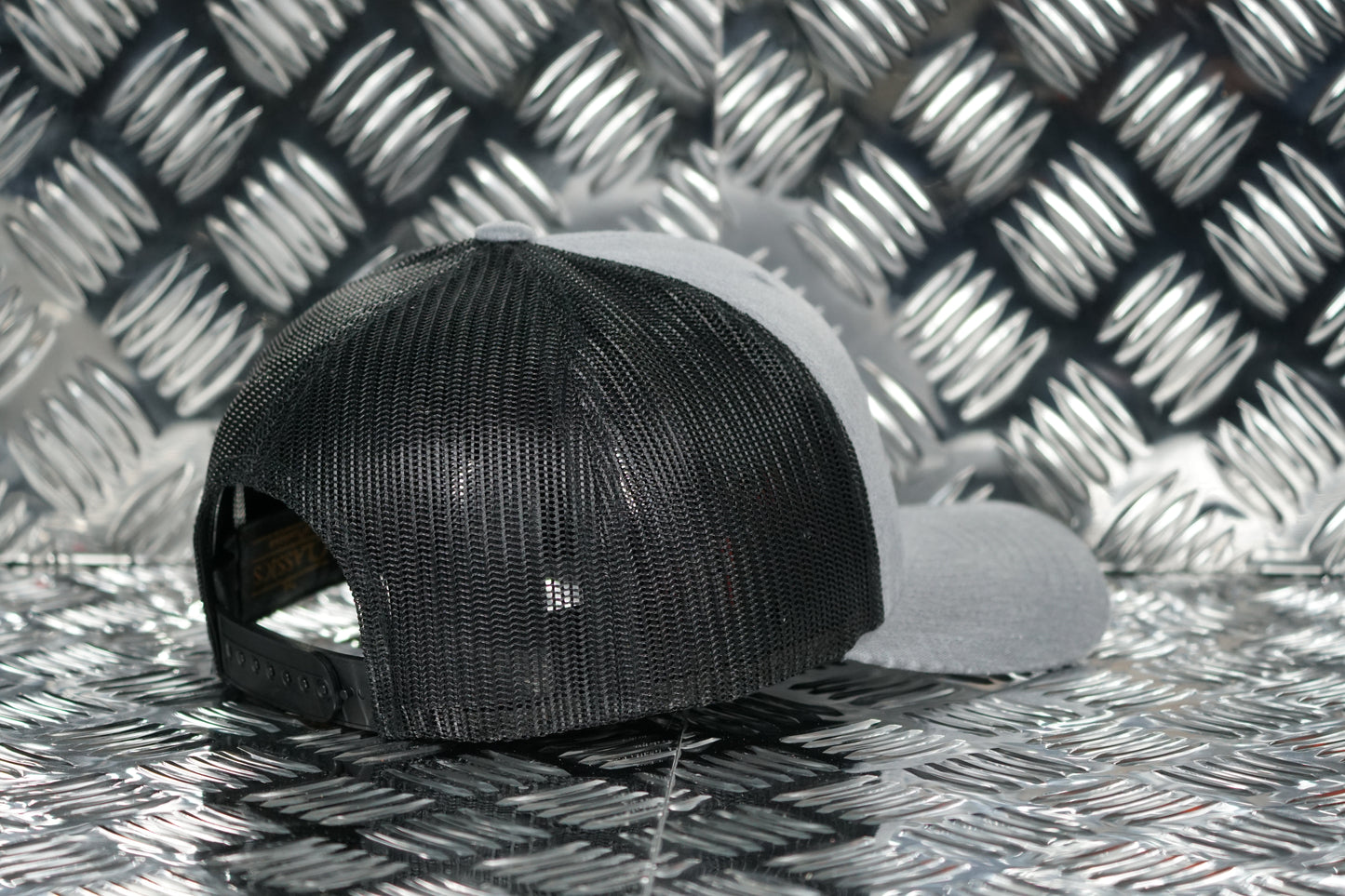 #EnjoyTheRide 6 Panel Two Tone Trucker Cap - Heather Grey/Black