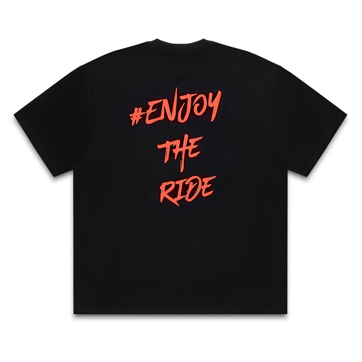 #EnjoyTheRide Black Unisex Oversize Short Sleeve T-Shirt - The Pink One