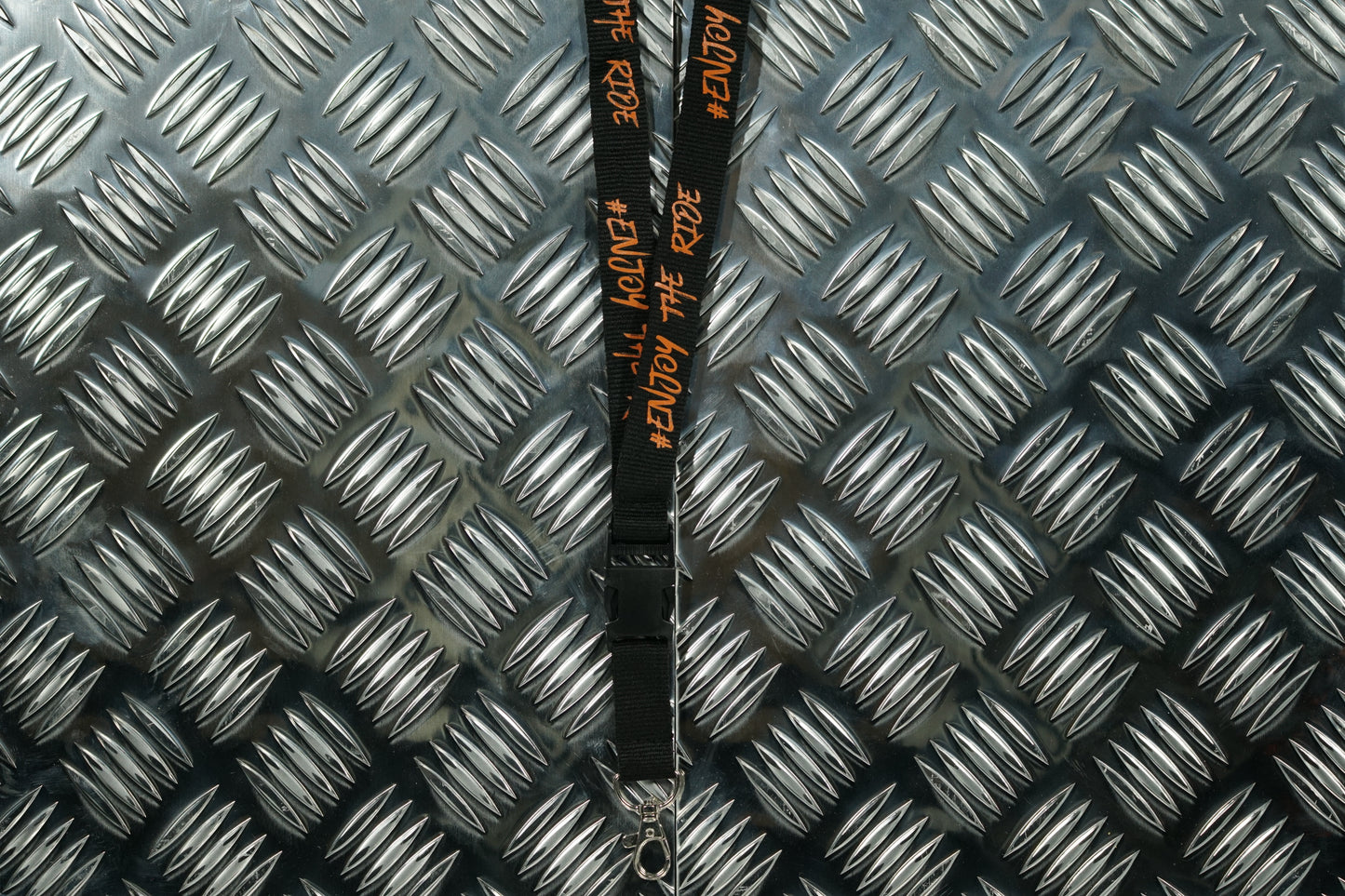 #EnjoyTheRide Black and Orange Lanyard/Key Chain Holder